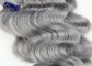 Ombre gris a coloré les cheveux brésiliens de vague de corps de prolongements de cheveux fournisseur