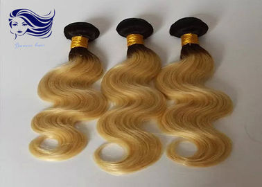 Chine Vague profonde dessinée non-traitée de cheveux d&#039;Ombre de cheveux blonds de couleur double usine