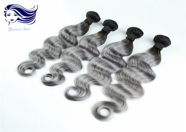 Chine Ombre gris a coloré les cheveux brésiliens de vague de corps de prolongements de cheveux distributeur