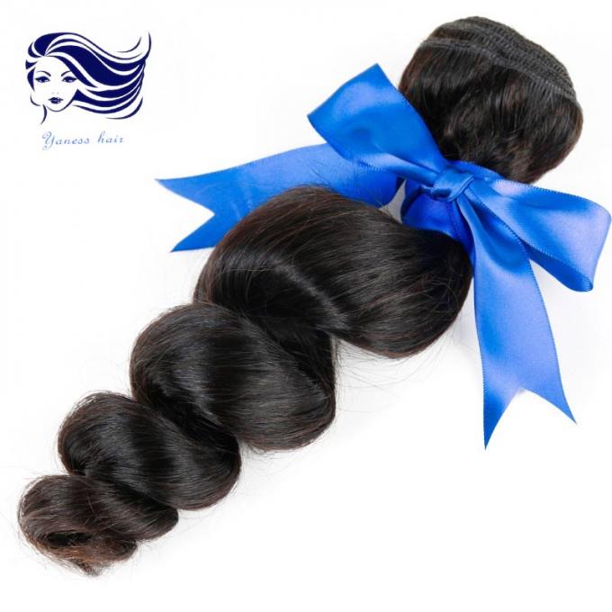 Cheveux lâches de vague d'armure de noir péruvien brésilien malaisien onduleux de cheveux