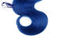 Paquets bleus d'armure de cheveux de Péruviens des cheveux 100 de couleur d'Ombre de vague de corps fournisseur
