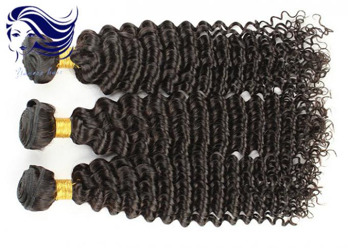 Les prolongements brésiliens de cheveux de Vierge humaine de trame profondément ondulent, évaluent des cheveux de la Vierge 7A