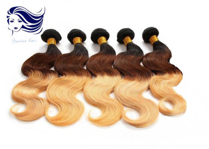 Longs prolongements de cheveux de Vierge des cheveux 100 de couleur d'Ombre de cheveux pour des femmes de couleur